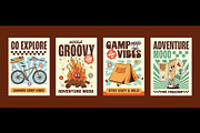 Camping travel groovy characters, a Sport Illustration by Buch&Bee (Thumbnail 2 of 3)