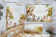 Woodland Animals Watercolor Clipart, an Illustration by Alisles (Thumbnail 10 of 18)