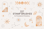 Stamp Brushes Procreate & Photoshop, a Brush Add-On by NinaFedorova (Thumbnail 1 of 7)