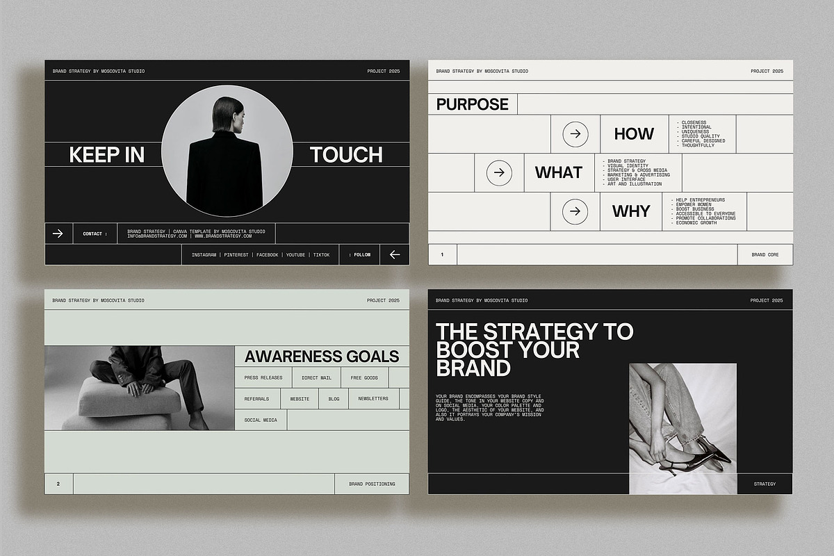 Brand Strategy Presentation Template, a Presentation Template by Moscovita Studio (Photo 9 of 9)