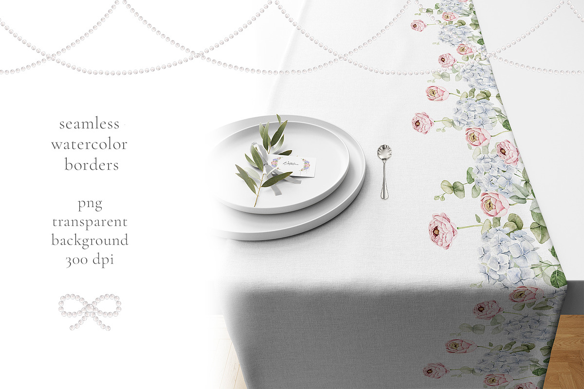 Fleur de Perle Watercolor Clipart, a Decorative Illustration by Eves_Aquadreams (Photo 5 of 12)