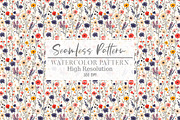 Wildflower Seamless Pattern, a Seasonal Illustration by Layerology (Thumbnail 1 of 3)