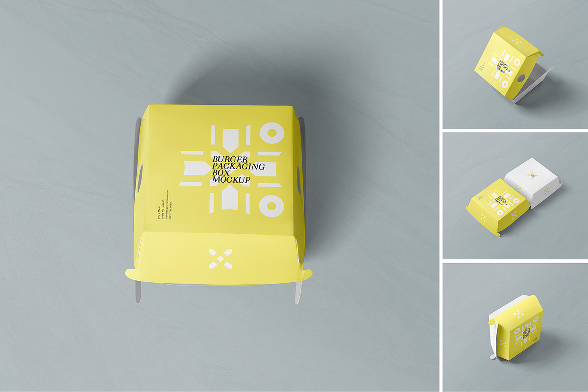 Burger Mockup, a Product Mockup by PixelVoyager (Photo 1 of 6)