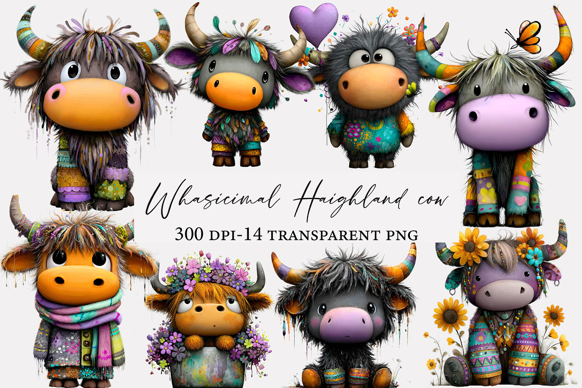 Whasicimal Haighland cow  clipart, an Illustration by Designworld (Photo 1 of 5)