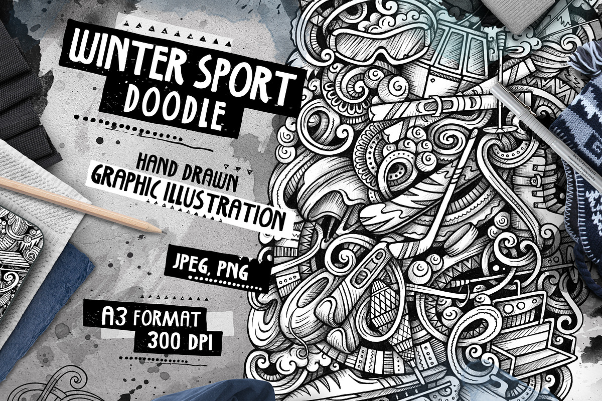 Winter Sports Graphic Illustration, an Object Illustration by BALABOLKA (Photo 1 of 3)