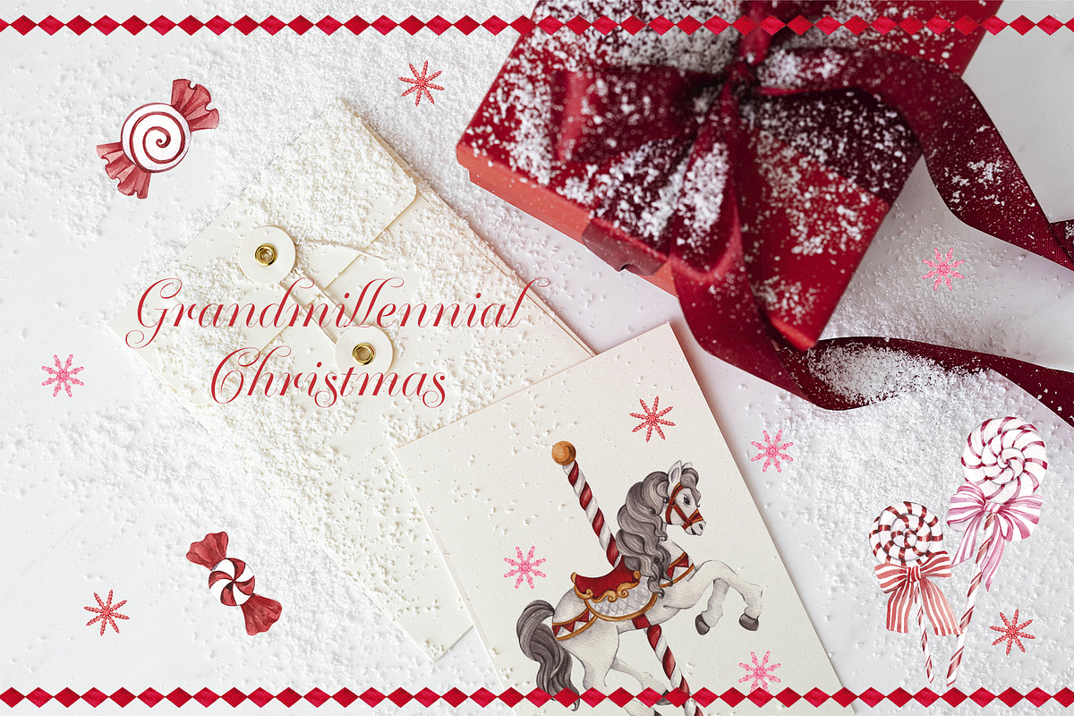 Grandmillennial Christmas graphic., an Object Graphic by ma_i_vi (Photo 2 of 9)