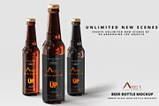 Amber Glass Beer Bottle Mockup 03, a Packaging Mockup by pmvch (Thumbnail 7 of 8)