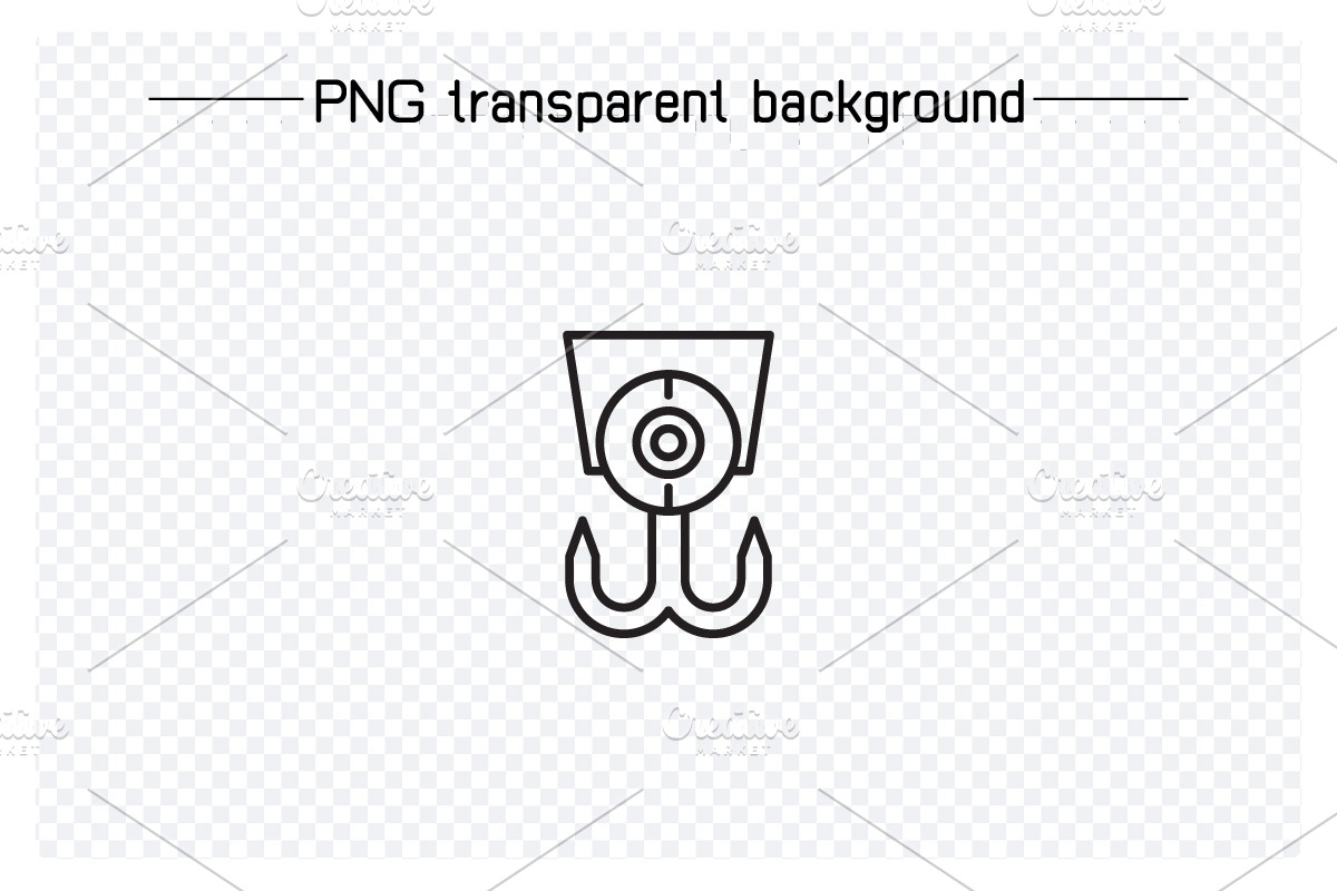 Hoist Crane Hook Icons, an Outline Icon by Designfour (Photo 4 of 7)