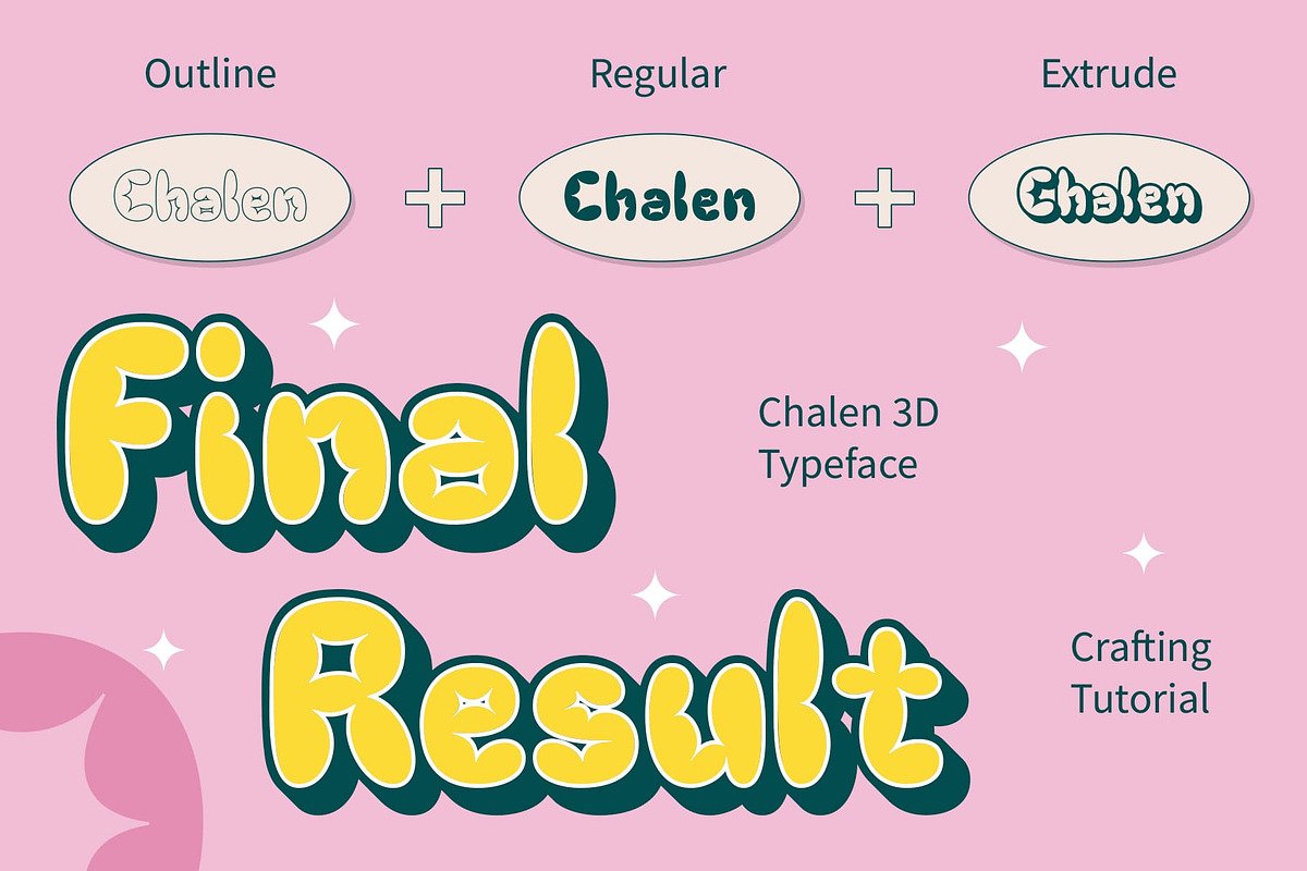Chalen 3D, a Sans Serif Font by Craft Supply Co. (Photo 2 of 8)