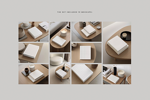 Book Cover Mockups Coffee Table