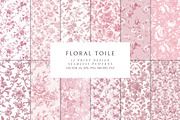 Pink Toile Print Design Patterns, a Pattern Graphic by Olya Creative (Thumbnail 1 of 22)