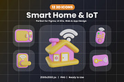 Smart Home & IoT 3D Icon, an Object Graphic by Artnivora.Std (Thumbnail 1 of 4)