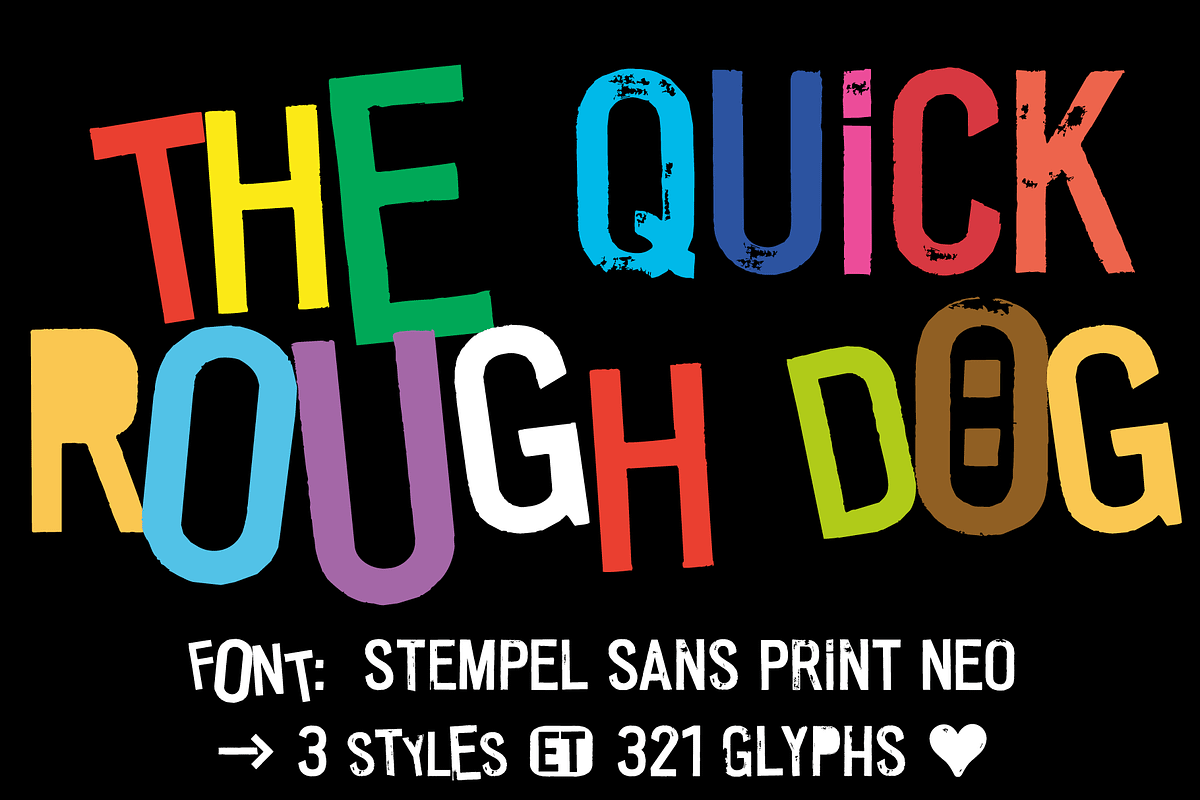 FONT | Stempel Sans Print Neo, a Sans Serif Font by Typo Graphic Design (Photo 1 of 3)