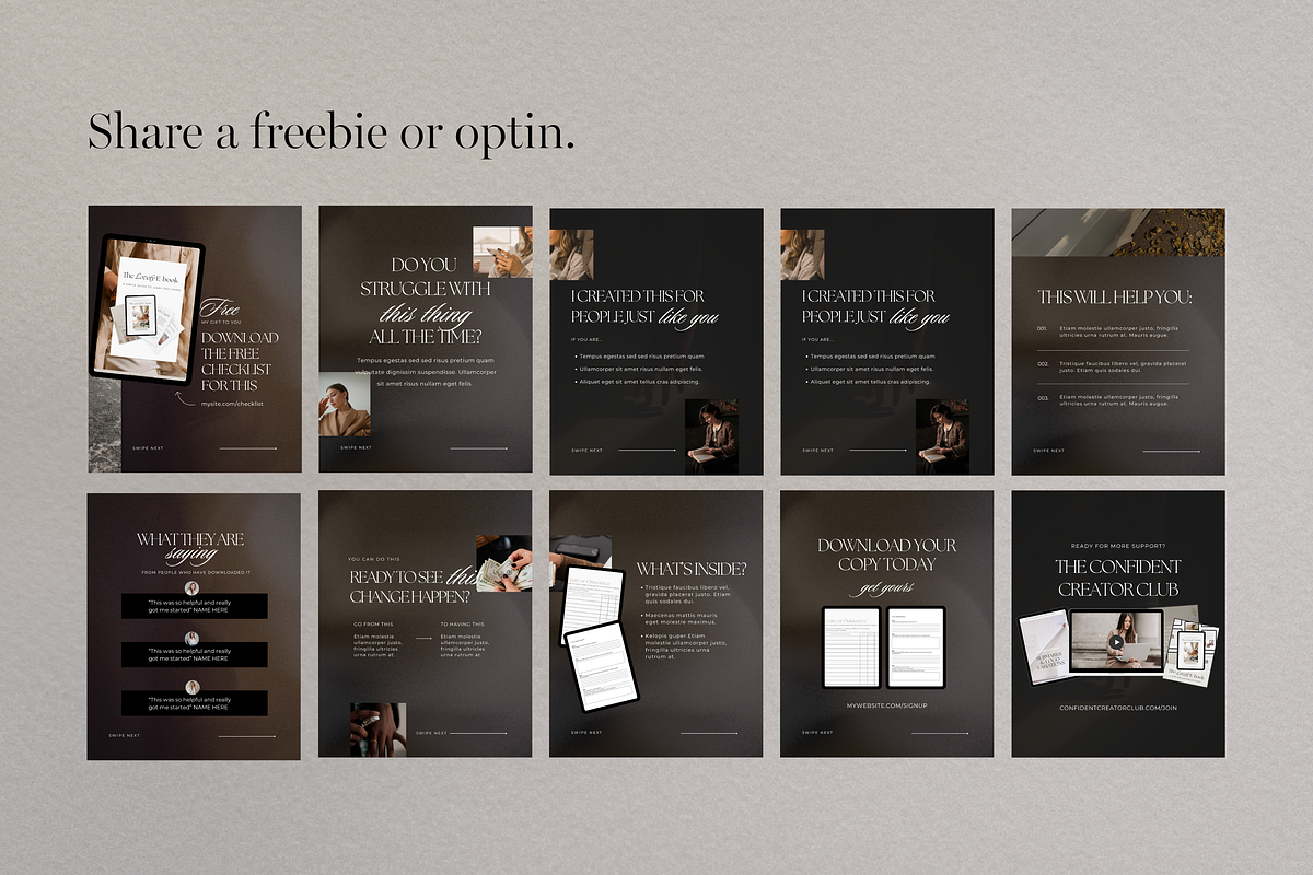 Instagram Pinned Post Carousels DARK, a Social Media Template by Tabitha Emma (Photo 4 of 9)