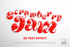 Strawberry Jam - Text Effect, a Layer Style Add-On by Ron Dale