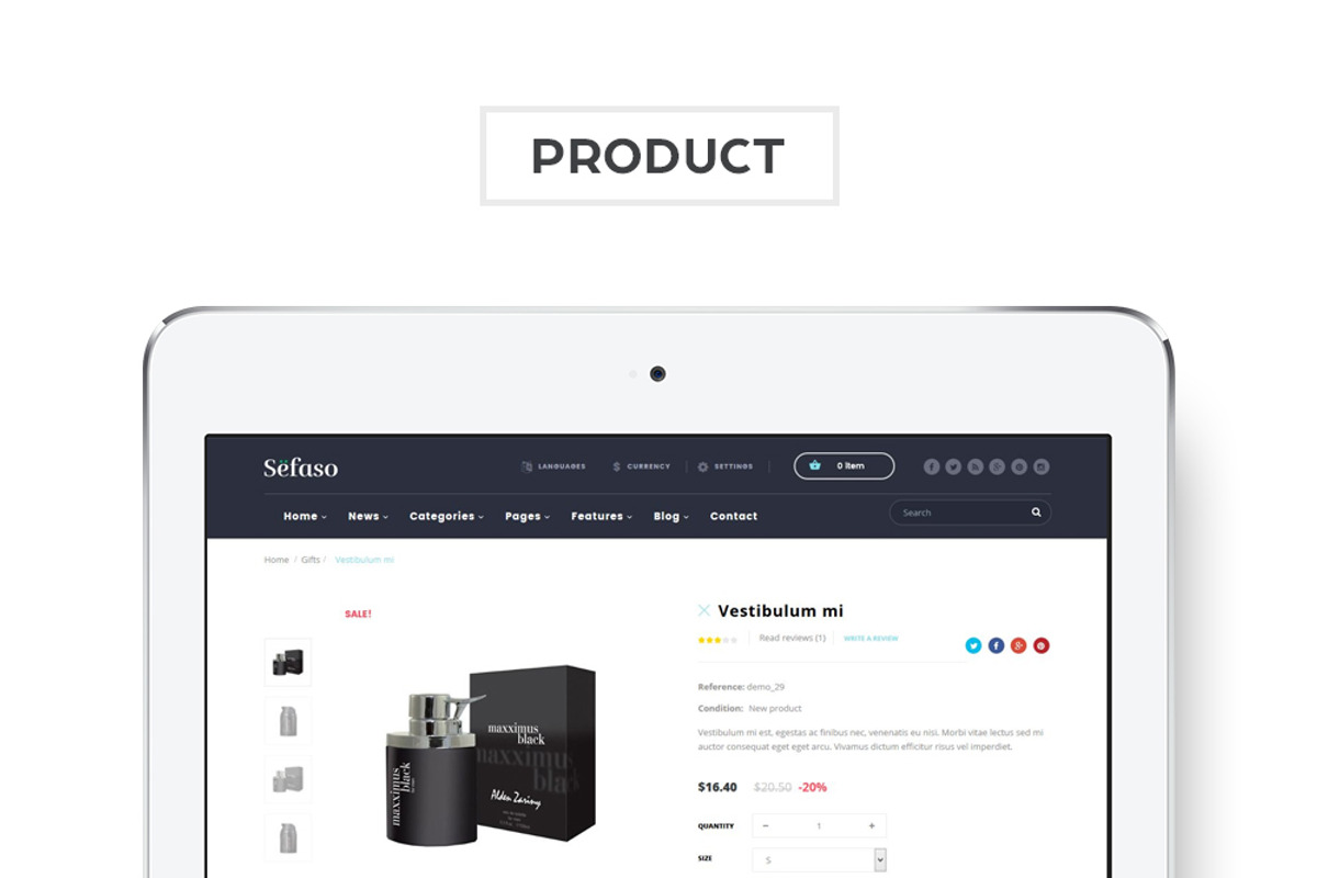 Pts Sefaso Fashion Prestashop Theme, a Templates & Theme by Prestabrain (Photo 2 of 4)