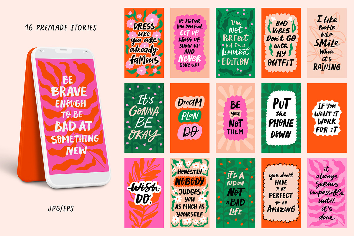 Motivational quotes, lettering pack, an Object Graphic by piyacler (Photo 7 of 12)
