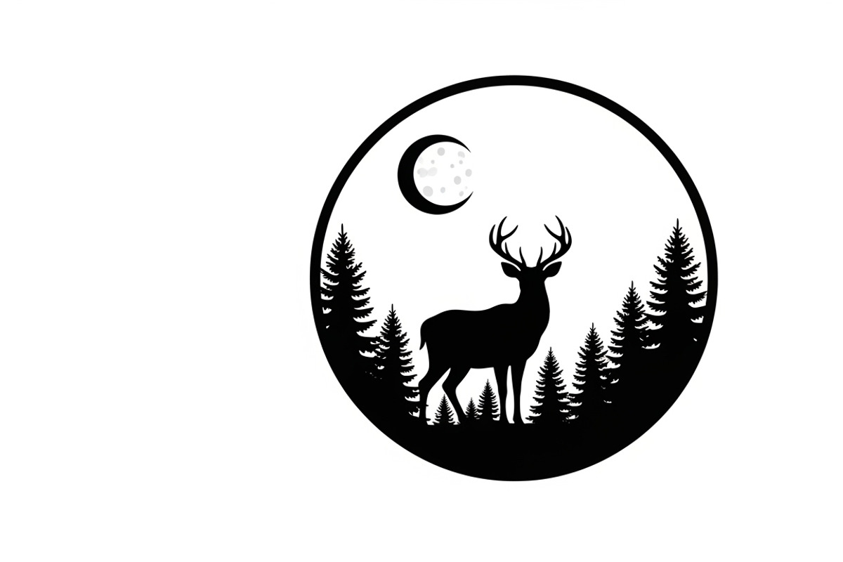 Beautiful deer forest circle art, an Illustration by Amazin_art (Photo 24 of 32)