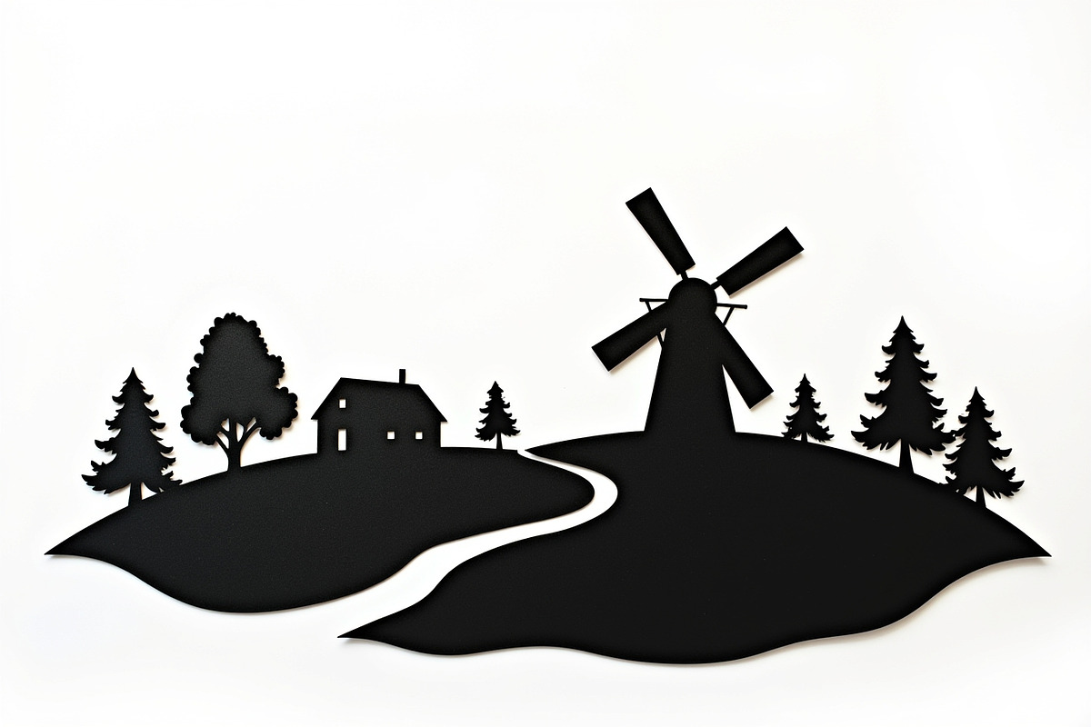 Dutch Windmill Field Set, an Illustration by jahid234 (Photo 7 of 10)