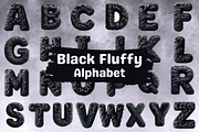 Black Fluffy Alphabet Sublimation, an Animal Illustration by Dizzy Art Studio (Thumbnail 1 of 2)