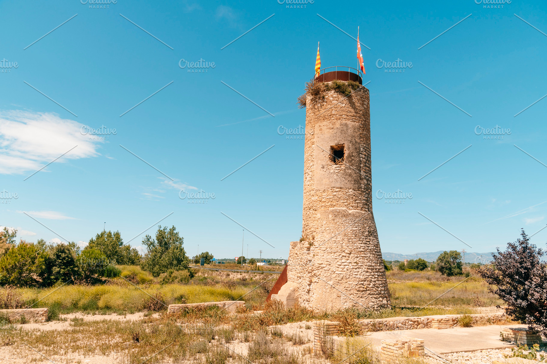 Torre de la Candela among ruins in La Aldea, Spain, a Photo by Nito