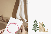 Christmas Cat Clipart Set, an Animal Illustration by Pati Paints (Thumbnail 3 of 12)