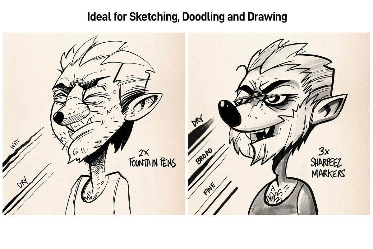 The Procreate Office Pen Brush Pack, a Brush Add-On by Ink Gang Boss (Photo 3 of 9)