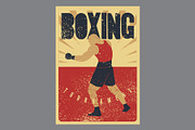 Boxing grunge vector poster set., a Sport Illustration by PoPaShop (Thumbnail 6 of 9)