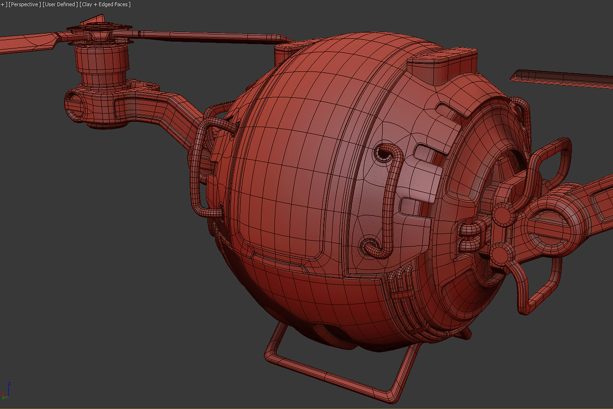 Futuristic Cargo Drone 3d model vray, a Cars & Vehicle 3D Model by konstantin.ermolaev (Photo 4 of 8)