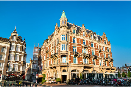 Typical architecture of Amsterdam in, an Architecture Photo by Leonid Andronov