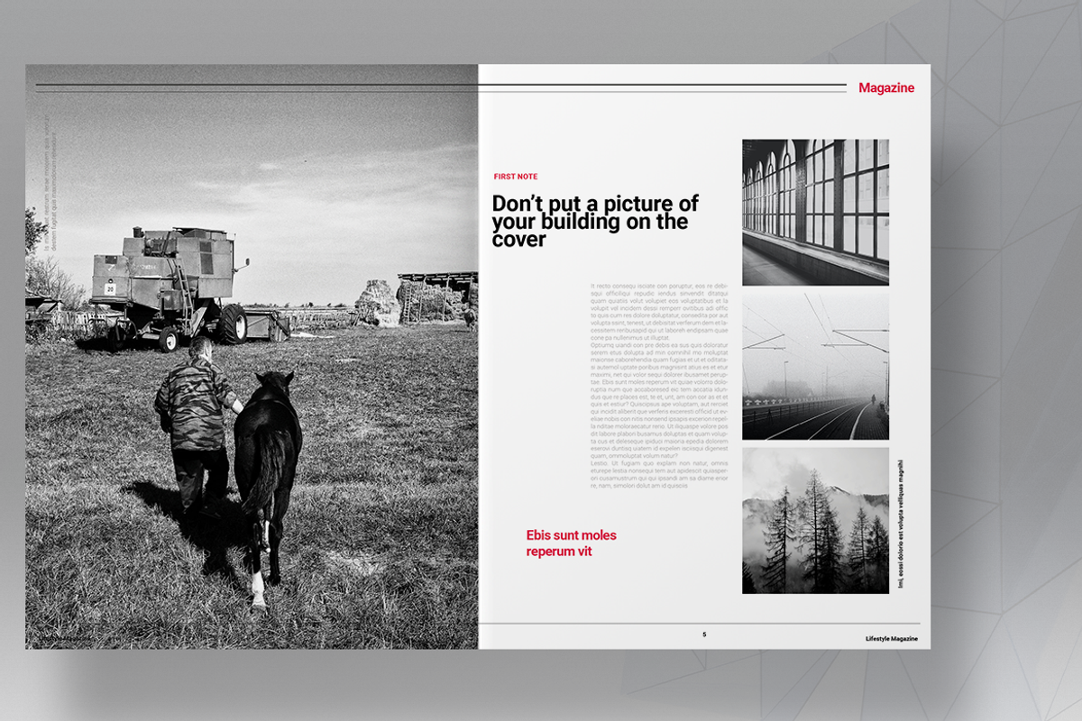 Red and Black Magazine Template, a Magazine Template by Boris Cupac