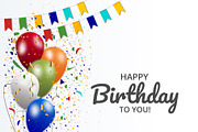 Happy Birthday Banner Design, a Background Graphic by Sashamim22 (Thumbnail 1 of 5)