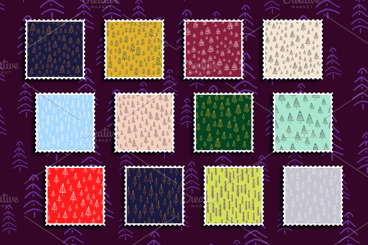 Scandinavian Christmas Trees Pattern, a Pattern Graphic by Alwee Studio (Photo 2 of 8)