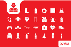 rescue icon set collection design, a Solid Icon by devastd