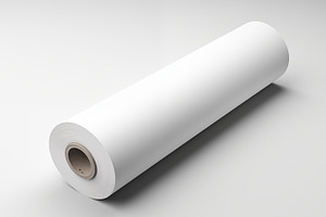 A roll of white paper on a light background, showcasing its cylindrical shape a, a Photo by Textures & Backgrounds