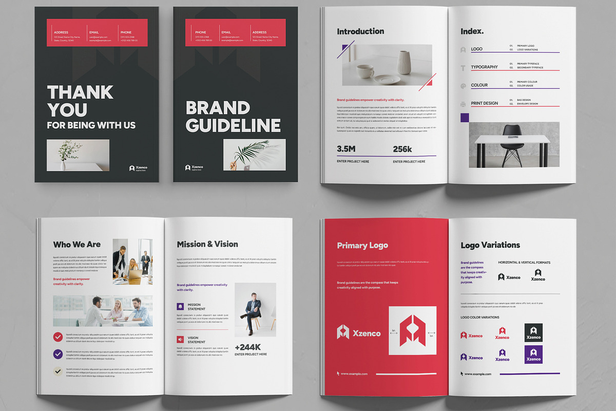Creative Brand Guideline Book, a Brochure Template by MightyDesign (Photo 2 of 7)