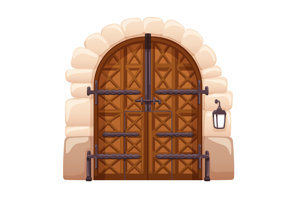 Old medieval castle doors set, an Object Illustration by Good Studio (Photo 8 of 13)