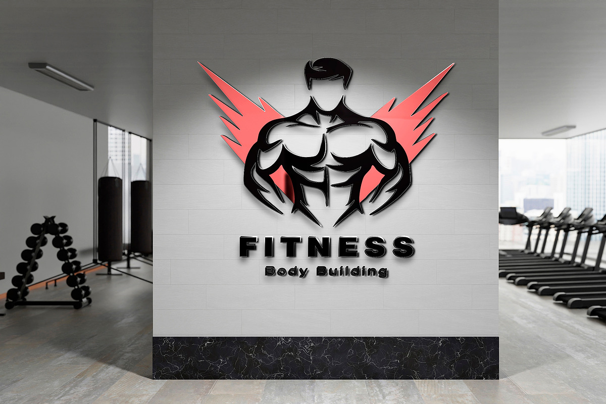 Modern Fitness & Gym Logo Template, a Branding & Logo Template by YUDesignStore (Photo 2 of 8)