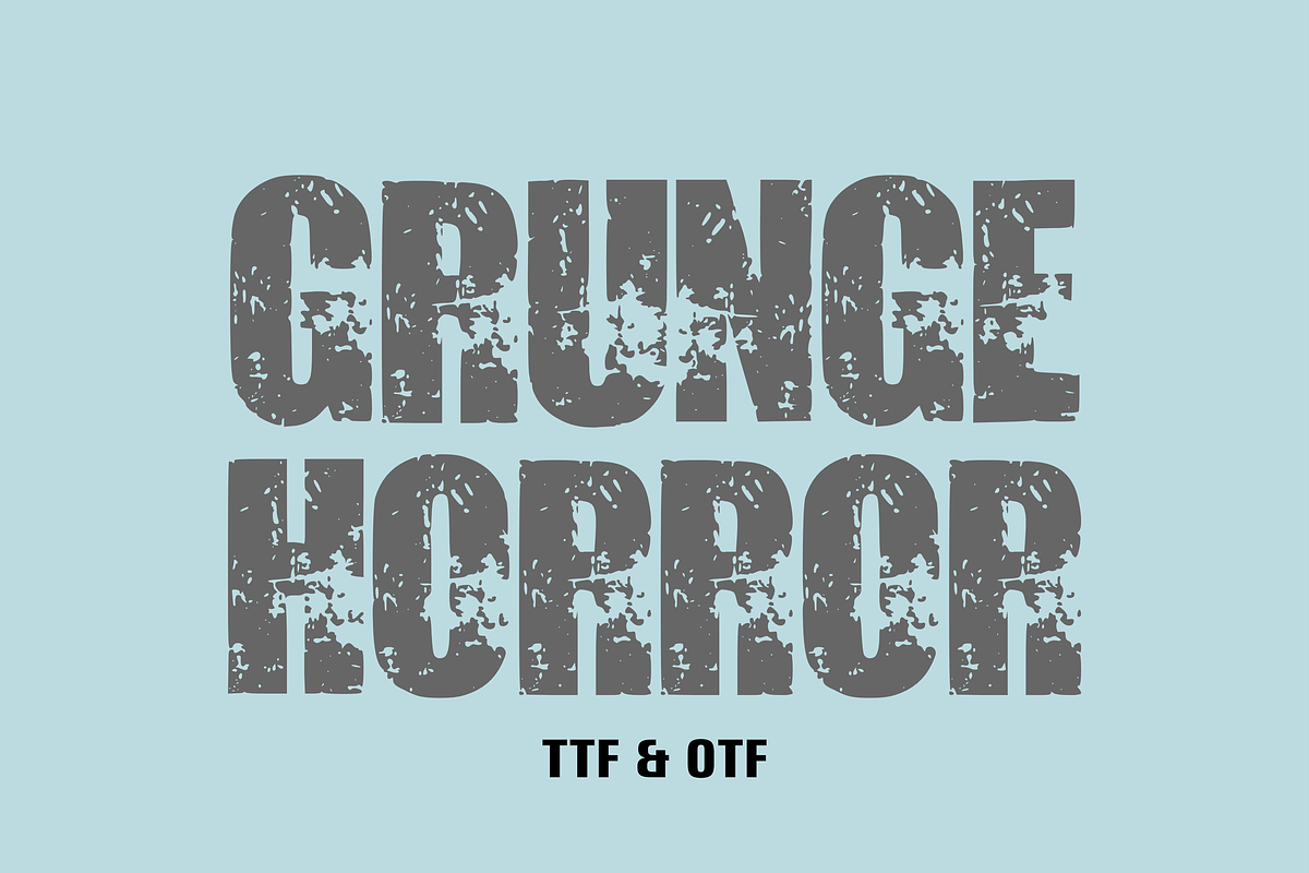 Grunge Horror - Grunge Font Types, a Font by KiddoGlyphs Studio (Photo 1 of 3)