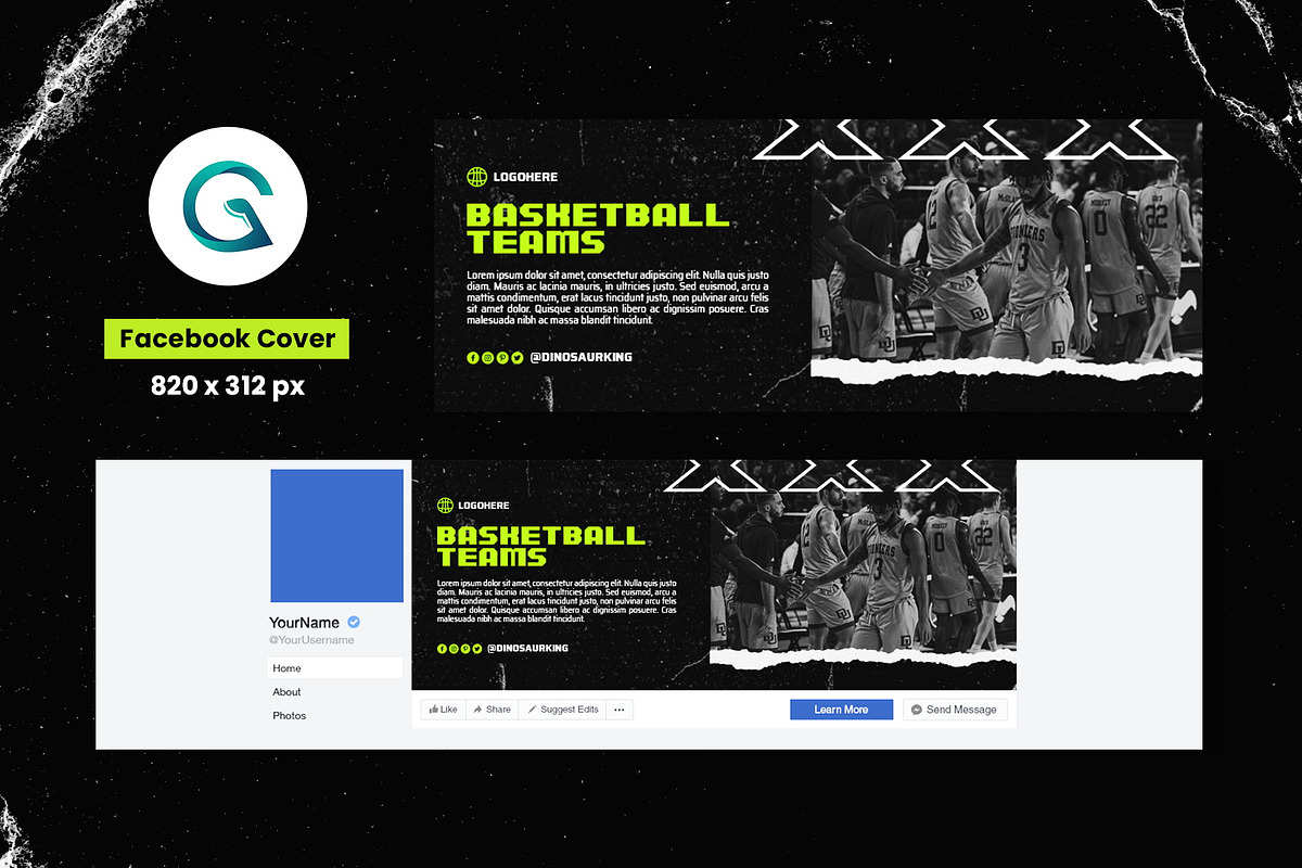 Basketball Social Media Pack, a Social Media Template by Geelator Studio (Photo 5 of 5)