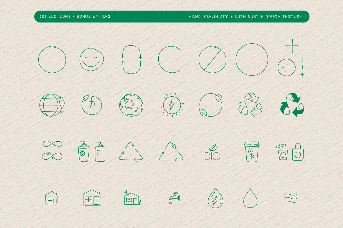 101 Eco Friendly Icons + 25 Bonus, an Outline Icon by Sinclair Creative Agency (Photo 3 of 13)