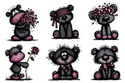 Valentine Whimsical Teddy Bear PNG, an Illustration by Dream Creation (Thumbnail 6 of 8)