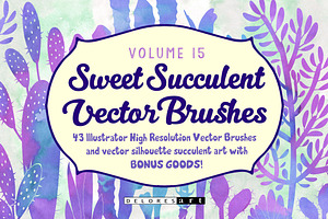 Sweet Succulent Vector Brushes