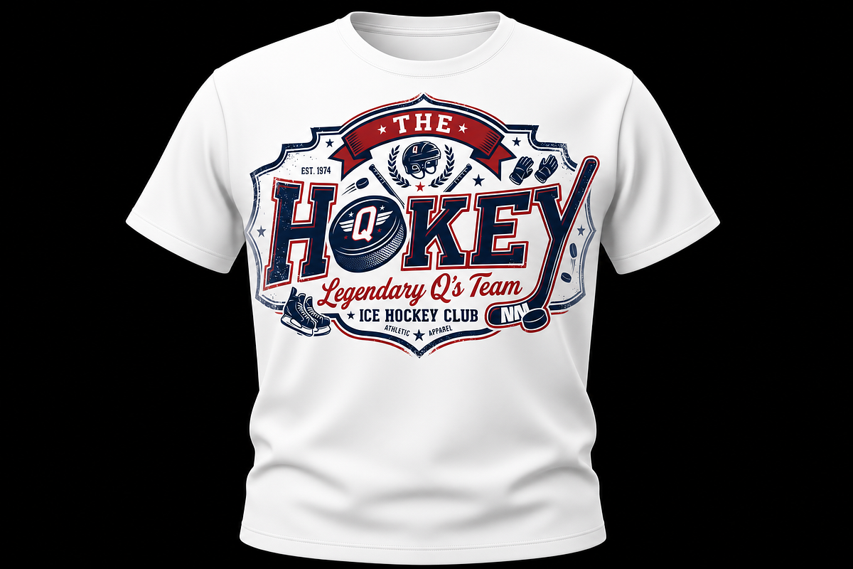 Vintage Hockey Team Logo Design, an Object Graphic by Artivon (Photo 2 of 3)