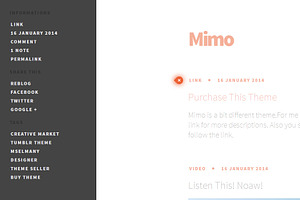 Mimo - Clean Tumblr Theme, a Websites & App Template by mselmany