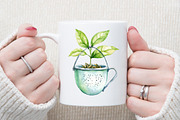 Watercolor Tea Time Clipart Set, an Illustration by Sublimation Artist (Thumbnail 5 of 6)