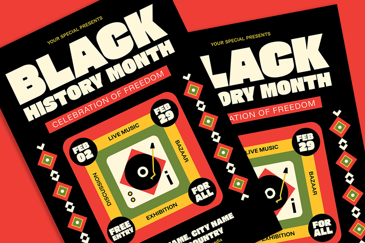 Black History Month Event Flyer, a Flyer Template by Gumico Studio. (Photo 3 of 3)
