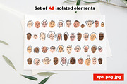 Doodle Portraits Icon Set, an Outline Icon by Sopelkin (Thumbnail 4 of 5)