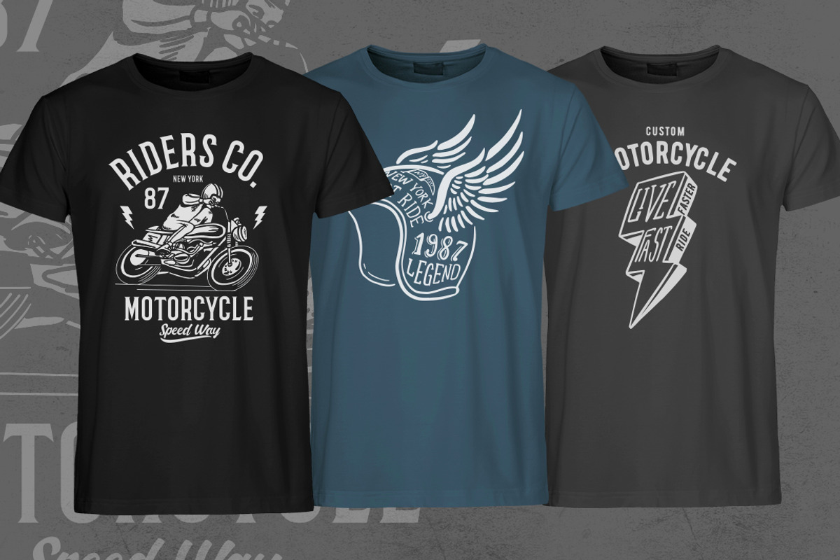 15 Vector motorcycle artworks, an Illustration by cd-design.co