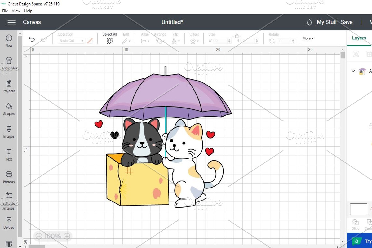 Funny Kawaii Romantic Cats Cliparts, an Animal Illustration by ARTify Illustrations (Photo 5 of 7)